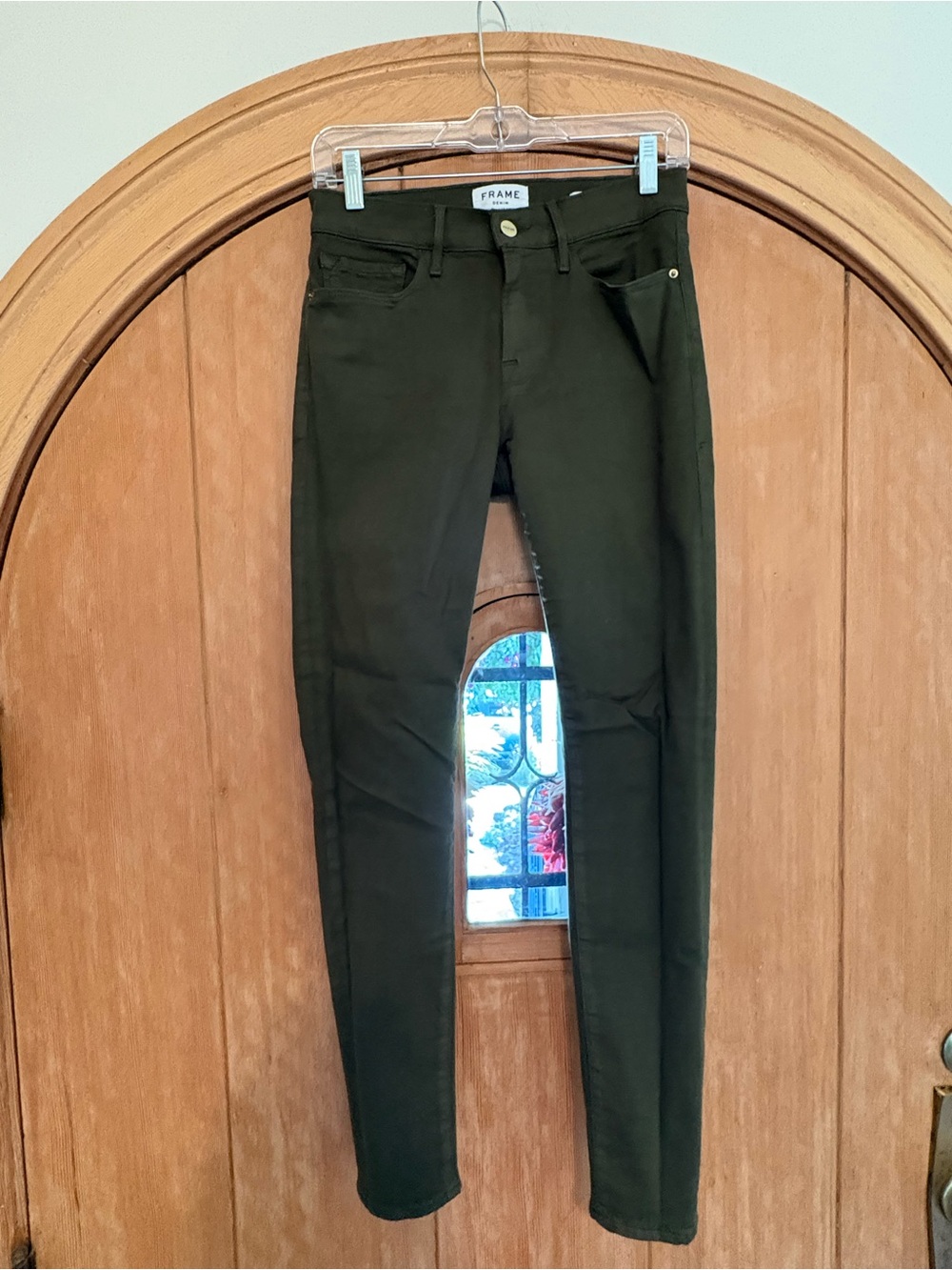Frame Le Skinny de Jeanne, olive, 27